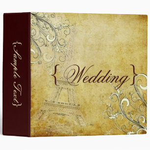 PixDezines La Tour Eiffel+Vanilla Swirls Binder