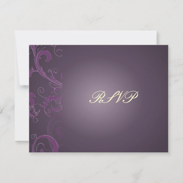 PixDezines LARGE RSVP/ PLUM SWIRLS for 5x7 invites (Front)
