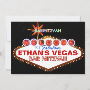 PixDezines las vegas bar Mitzvah Invitation