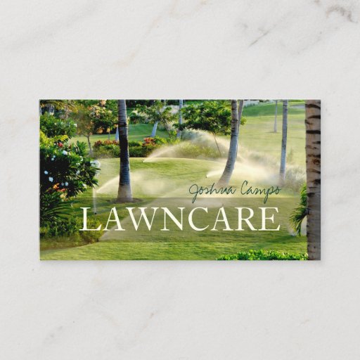 Customizable PixDezines lawn care/gardener/DIY fonts Business Cards