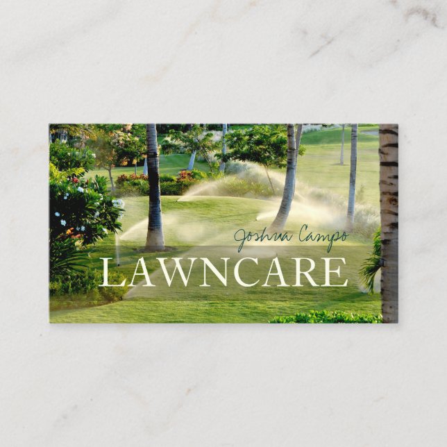 PixDezines lawn care/gardener/DIY fonts Business Card (Front)