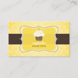 PixDezines lemon zest cupcake/pâtisserie Business Card