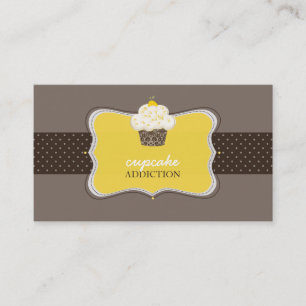 PixDezines lemon zest cupcake/pâtisserie Business Card