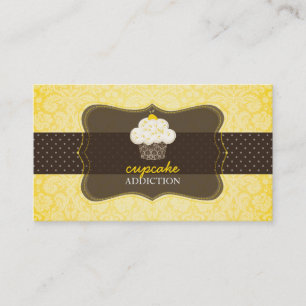 PixDezines lemon zest cupcake/pâtisserie Business Card