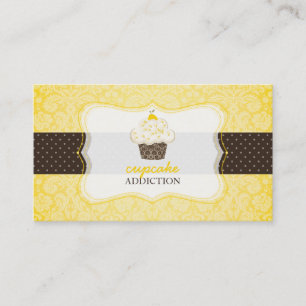 PixDezines lemon zest cupcake/pâtisserie Business Card