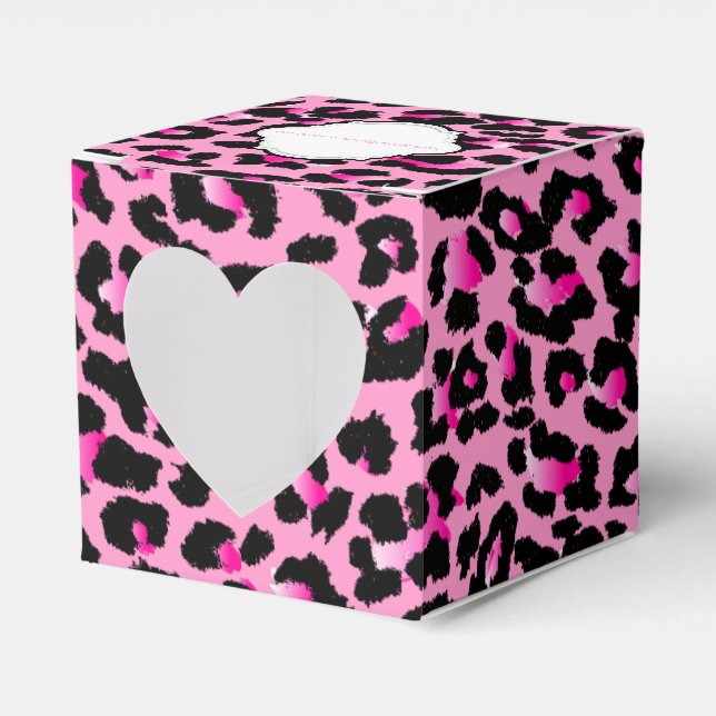 PixDezines leopard/DIY color Favor Boxes (Front Side)