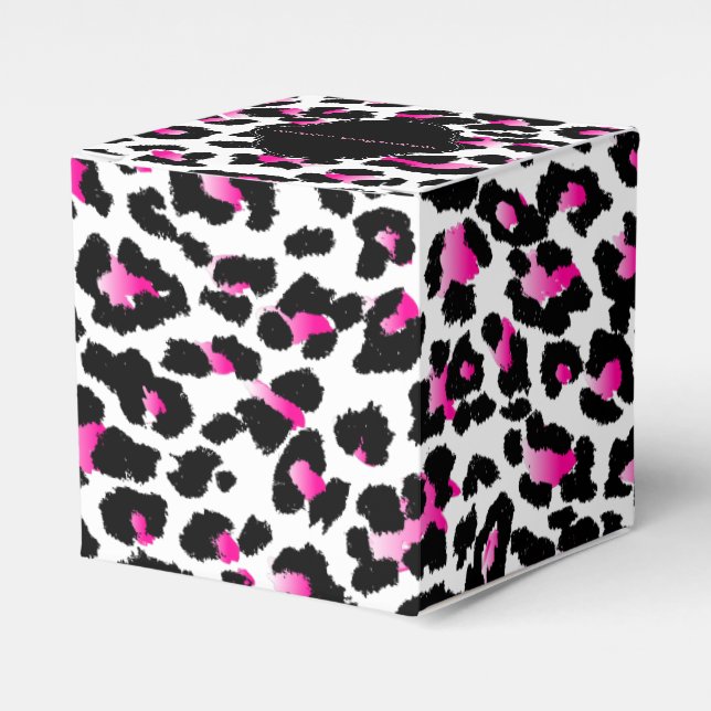 PixDezines leopard/DIY color Favor Boxes (Front Side)
