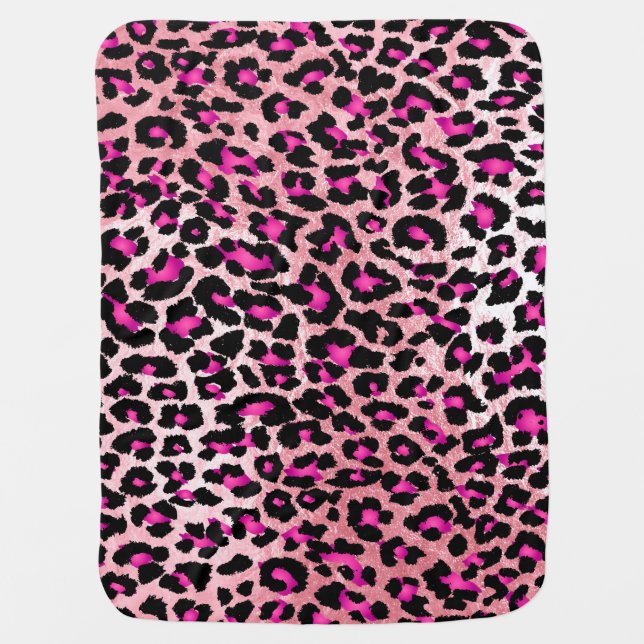 PixDezines leopard/DIY image size/text+background Swaddle Blanket (Front)