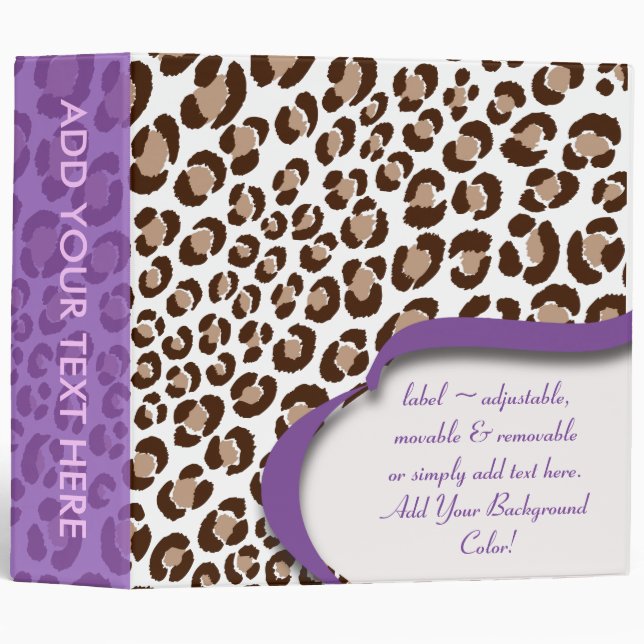 PixDezines Leopard print binders (Front/Spine)