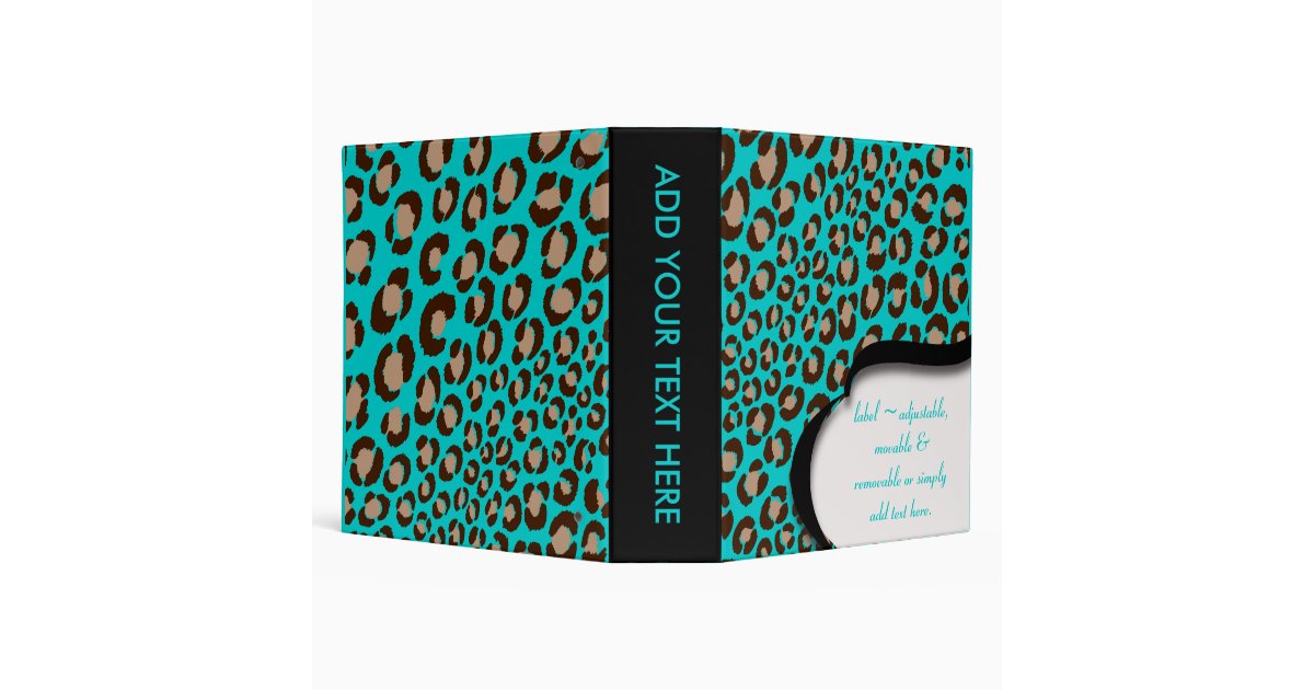 PixDezines Leopard print binders/Custom Color Binder Zazzle