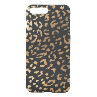 PixDezines Leopard Print/Faux Gold/DIY Background iPhone 8 Plus/7 Plus Case