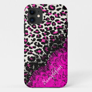 PixDezines leopard spots/faux lace iPhone 11 Case