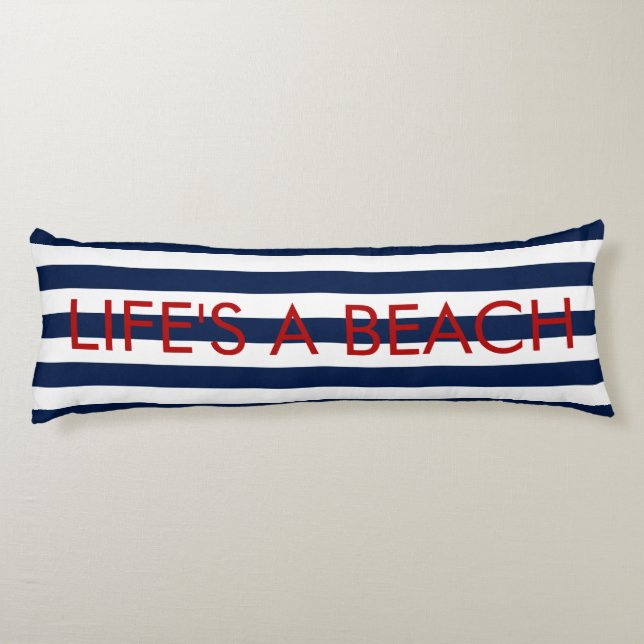 PixDezines life's beach body pillow (Back)