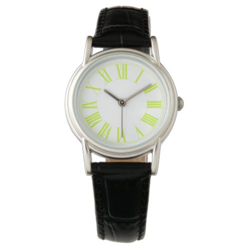 PixDezines Lime Roman NumerosDIY background Watch