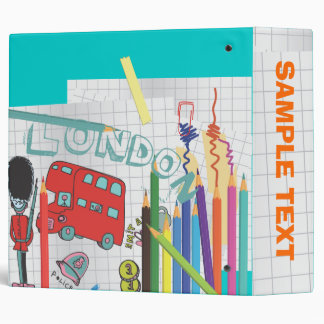 PixDezines London Bus Doodles Binder