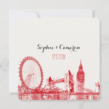 Pixdezines London/diy Background Color Invitation by custom_stationery at Zazzle