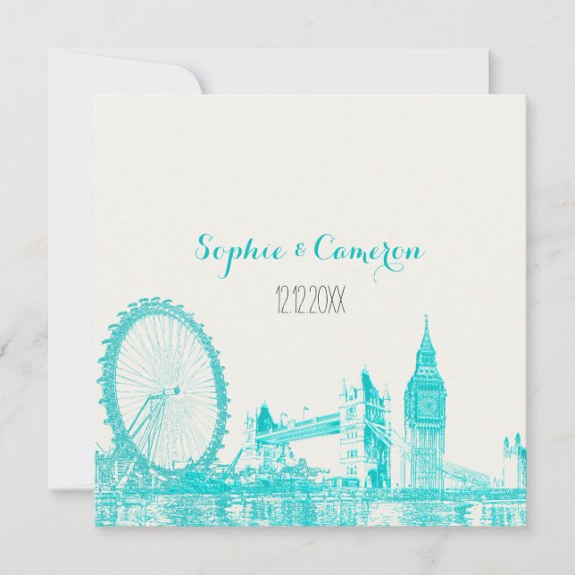 PixDezines london/DIY background color Invitation (Front)