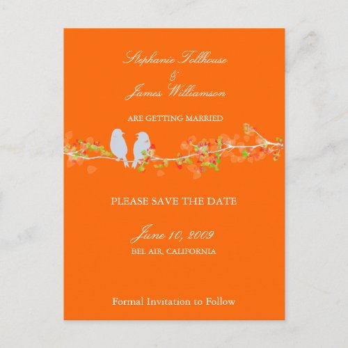 PixDezines love birdsdiy background color Announcement Postcard