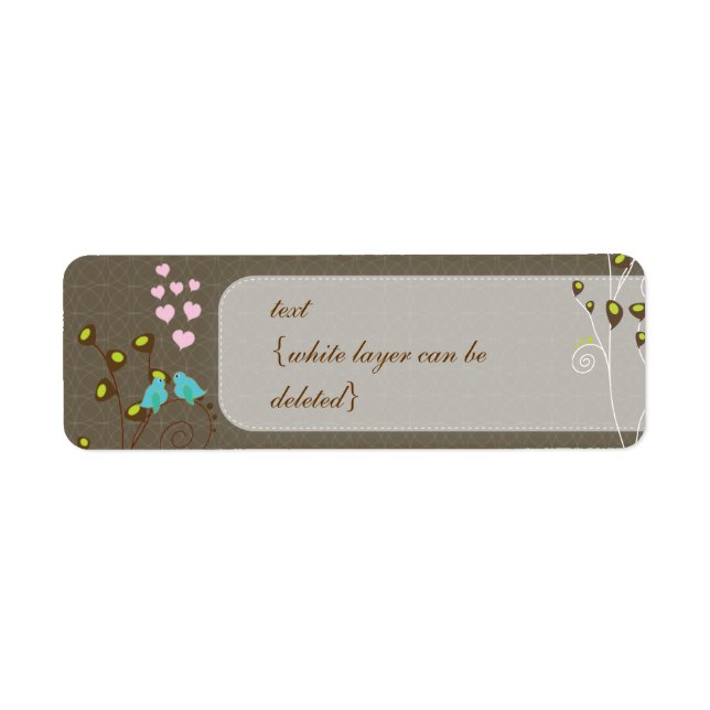 PixDezines Love Birds / Wedding Planners Label (Front)