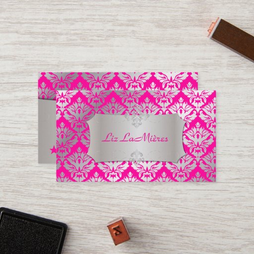 Customizable PixDezines loyalty reward/sabine damask Business Cards
