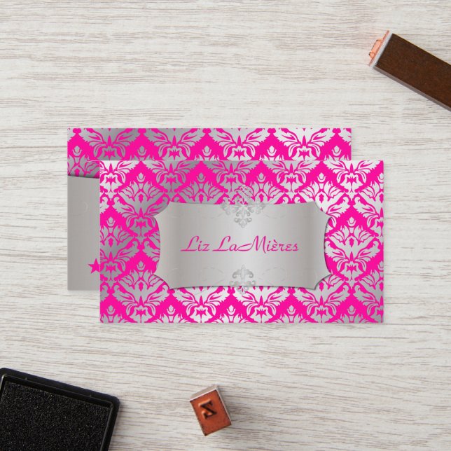 PixDezines loyalty reward/sabine damask Card (Front/Back In Situ)