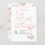 PixDezines Lunch Bubbly/Pink Champagne Glass Invitation