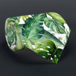 PixDezines Lush Greenery Tropical Foliage Neck Tie<br><div class="desc">PixDezines lush greenery of tropical foliage of monstera,  bird of paradise and banana leaves.  The design is an adjustable tiled image.</div>