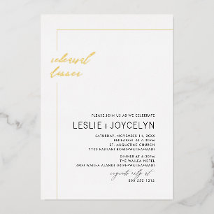 PixDezines Luxe Calligraphy Minimalist  Foil Invitation