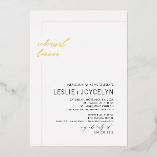 PixDezines Luxe Calligraphy Minimalist  Foil Invitation