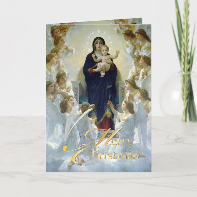 PixDezines Madonna+Angels, Holiday Greeting Cards (Front)