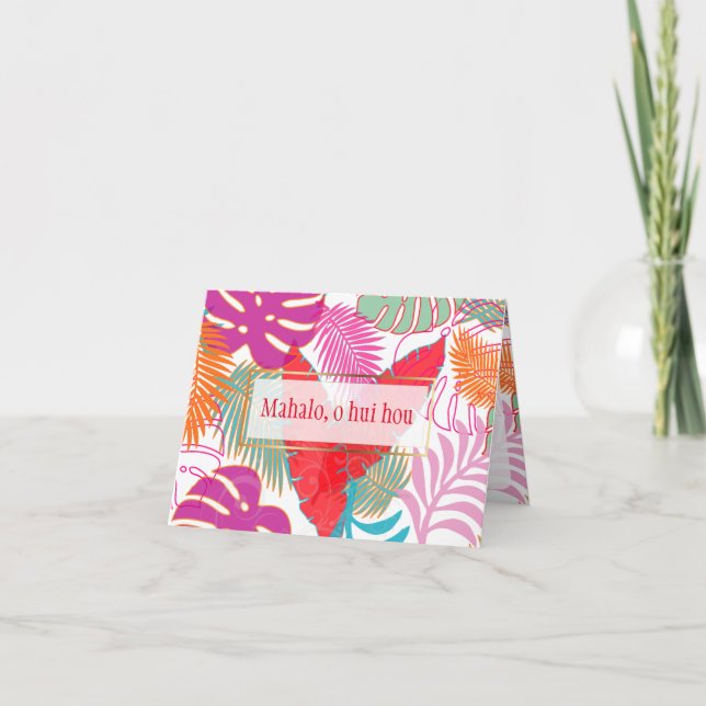 PixDezines mahalo/rainforest/DIY txt/background Thank You Card (Front)