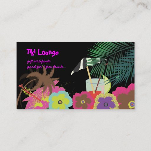 Customizable PixDezines Maitai, gift certificate Business Card Templates