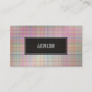 PixDezines malibu plaid/faux silver Business Card