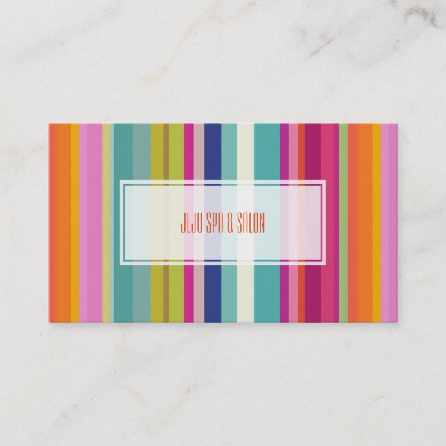 PixDezines malibu stripes Business Card (Front)