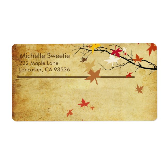 PixDezines Maple Branch Label (Front)