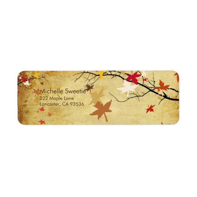 PixDezines Maple Branch Label (Front)