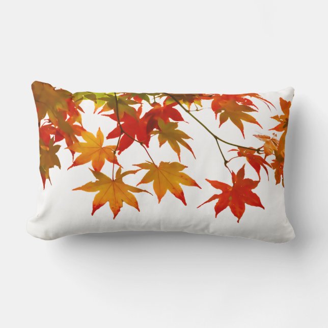 PixDezines maple leaves/diy background colors Lumbar Pillow (Front)