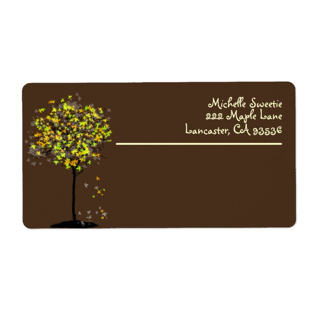 PixDezines Maple Tree Label (Front)