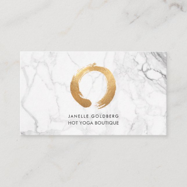 PixDezines Marble/Circle of Life/Faux Gold Business Card (Front)