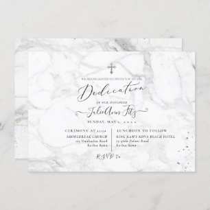 PixDezines Marble Dedication Invitation