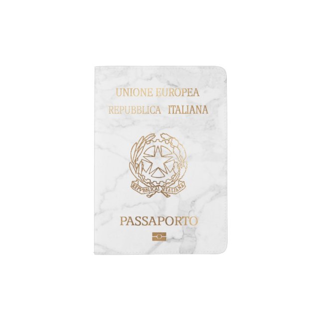 PixDezines Marble/Faux Gold/Italian Passport Holder (Front)