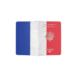 PixDezines Marble Faux Rose Gold EU French Passport Holder