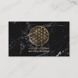 Pixdezines Marble/flower Of Life/faux Gold Business Card at Zazzle