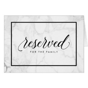 PixDezines Marble Reserved Table Sign Cards