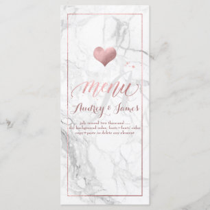 PixDezines Marble/Shine Menu/Faux Rose Gold Menu