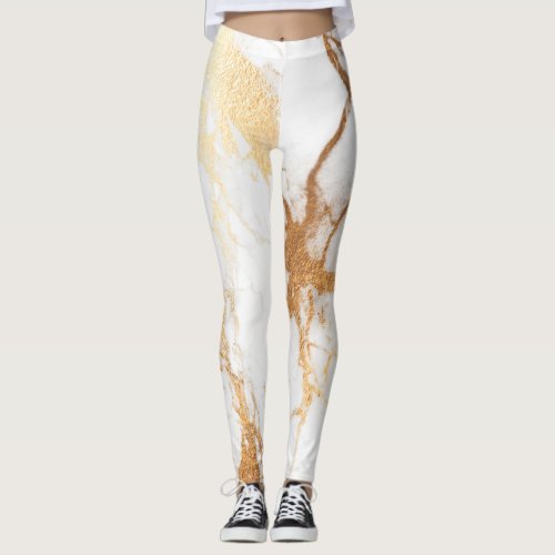 PixDezines Marble SlabFaux Gold Veins Leggings