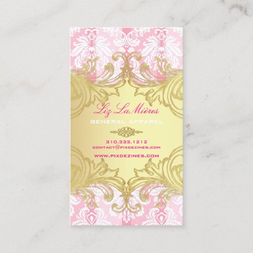 Customizable PixDezines Marie Antoinette en Oro Business Card