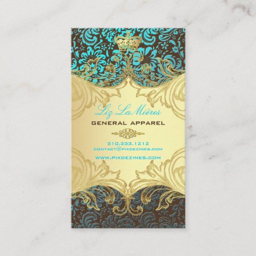 PixDezines Marie Antoinette en Oro Business Cards