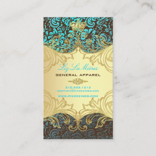 Customizable PixDezines Marie Antoinette en Oro Business Cards