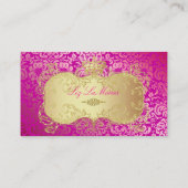 PixDezines Marie Antoinette en Oro Business Card (Back)